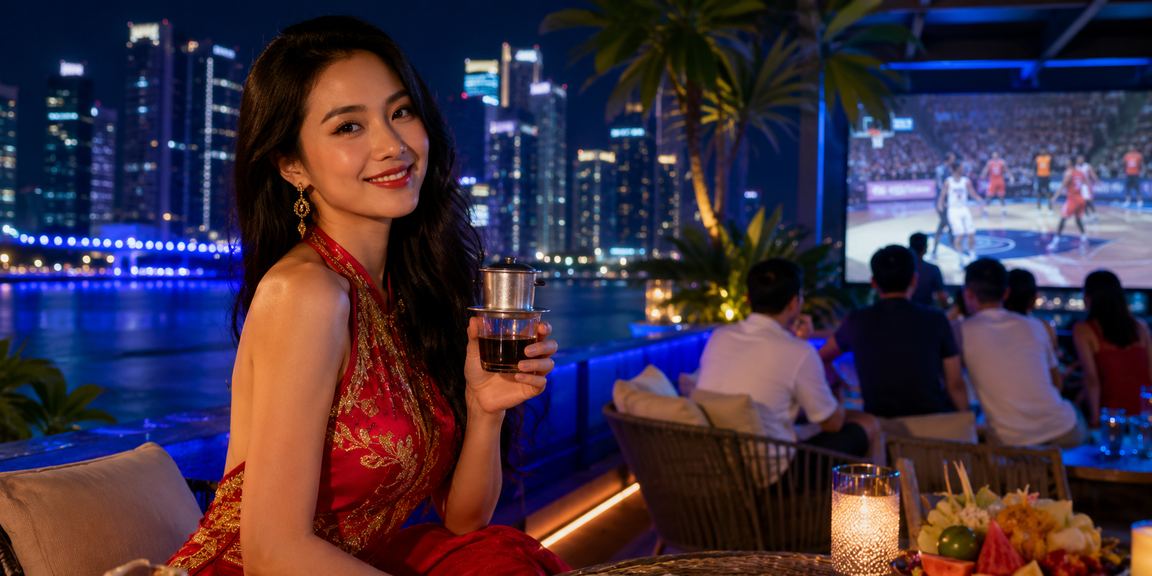 Quán cà phê Hà Nội với chủ đề bóng rổ gợi cảnh kiểm tra giao dịch VND